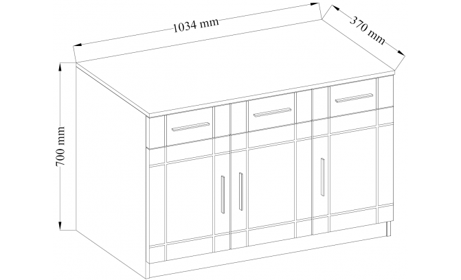 Sekcija PARIS GR 01 Grafit/Dab Sonoma